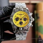 Best Replica Breitling Chronomat Yellow Dial Men Watches